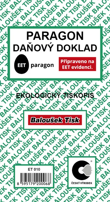 Termék főképe Paragon - daňový doklad ET010