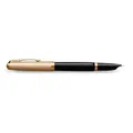 Parker 51 Deluxe Black GT 18K Nib F