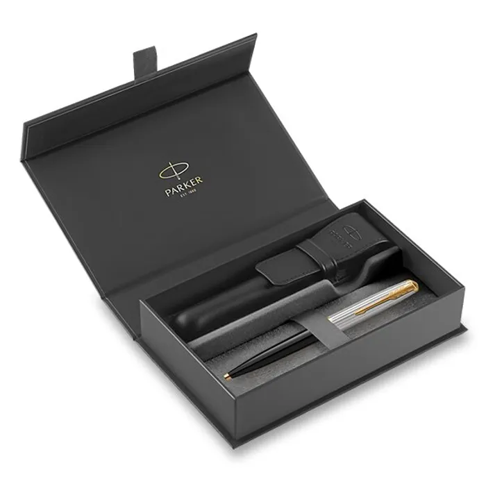 Termék főképe Parker 51 Premium Black GT kuličkové pero, dárková kazeta s koženým pouzdrem