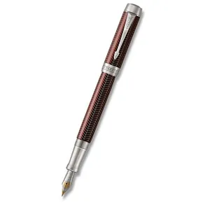 Parker Duofold Prestige Burgundy Chevron csúcs F