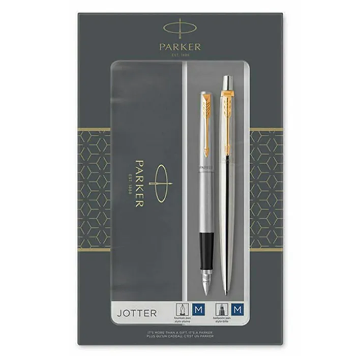 Termék főképe Parker Jotter Stainless Steel GT sada plnicí pero a kuličková tužka