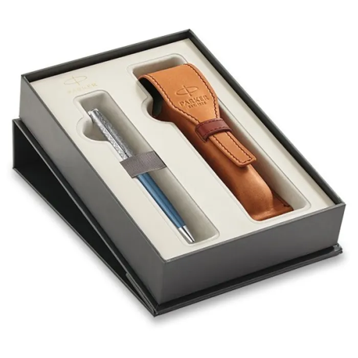 Termék főképe Parker Sonnet Premium Metal Blue CT kuličková tužka, dárková sada s pouzdrem