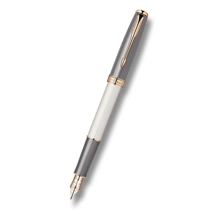 Termék főképe Parker Sonnet Subtle Grey Pearl 18K plnící pero, hrot F