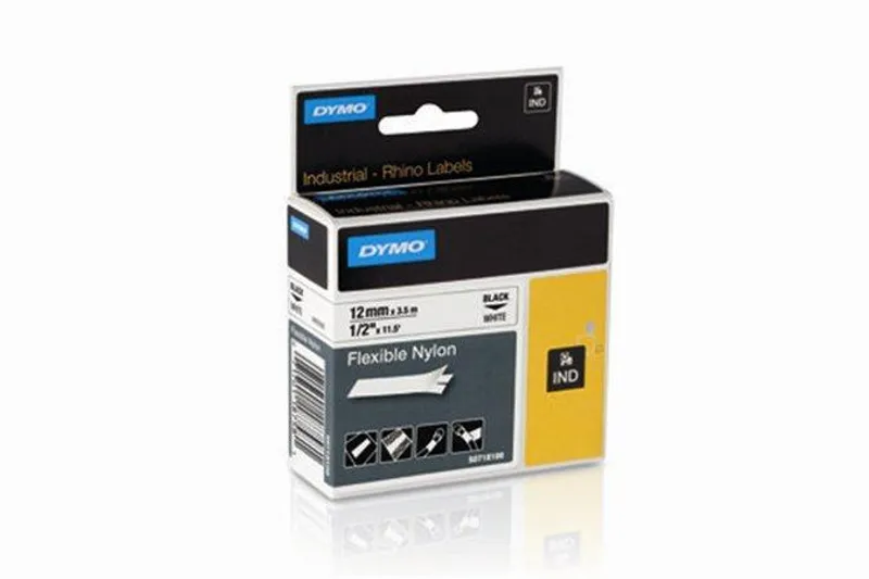Termék főképe Páska, 12 mm x 3,5 m, DYMO "Rhino", bílá-černá
