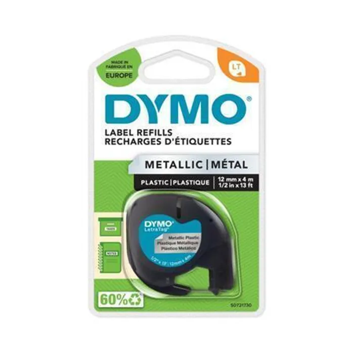 Termék főképe Páska, 12 mm x 4 m, DYMO "Letratag", stříbrná