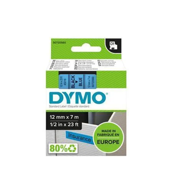 Termék főképe Páska, 12 mm x 7 m, DYMO "D1", modrá-černá