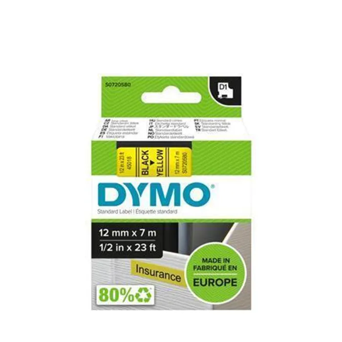 Termék főképe Páska, 12 mm x 7 m, DYMO "D1", žlutá-černá