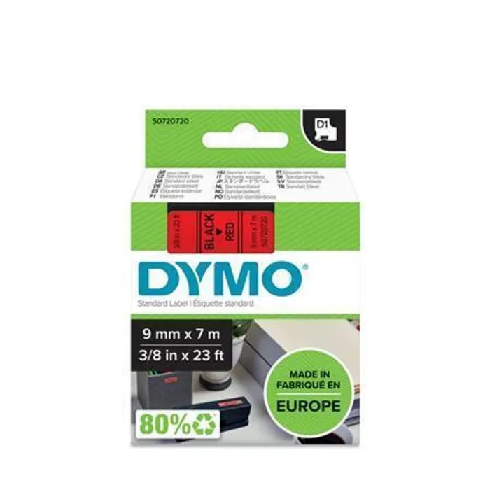 Termék főképe Páska, 9 mm x 7 m, DYMO "D1", červená-černá