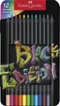 Crayon Black Edition, bádogdoboz 12 db Faber-Castell 116413