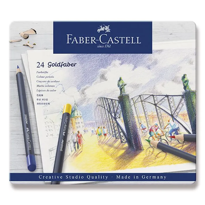 Termék főképe Pastelka Faber-Castell 114724 Goldfaber, plechová krabička 24 ks