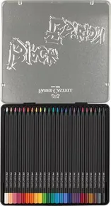 Faber-Castell 116425 Black Edition zsírkréta, bádogdoboz 24 db