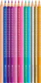 Faber-Castell 201737 Sparkle zsírkréta, díszdobozban 12 db