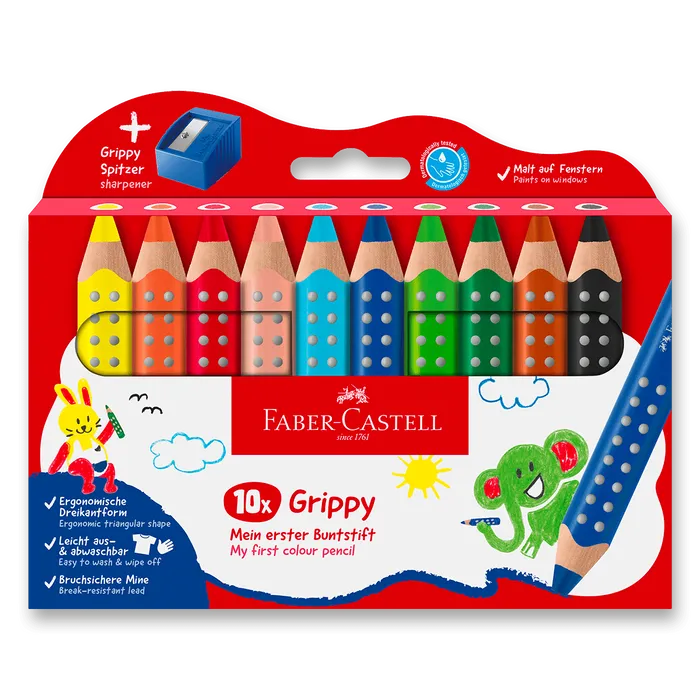 Termék főképe Pastelka Faber-Castell Grippy - 10 barev, ořezávátko