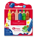 Faber-Castell Grippy ceruza - 6 színű, radírral