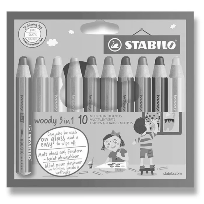 Termék főképe Pastelka Stabilo Woody 3 in 1 10 barev