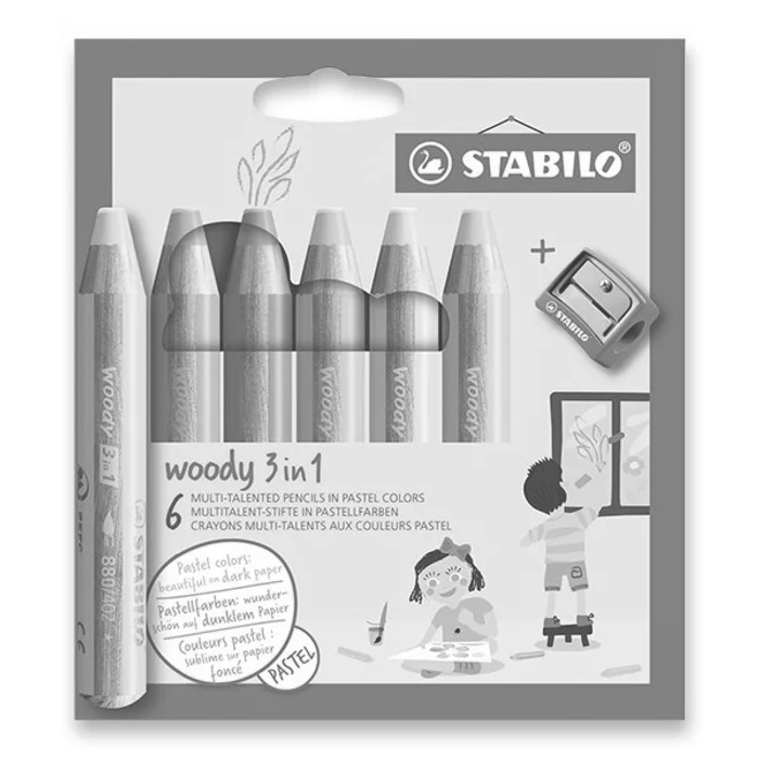 Termék főképe Pastelka Stabilo Woody 3 in 1 Pastel 6 barev