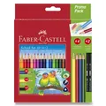 Pastelka háromszög alakú, promóciós csomagolás, 18 db + 4 db + 2 db Faber-Castell (201597)