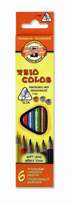 Termék főképe Pastelky 3131/6 trojhranné tenké 6 ks