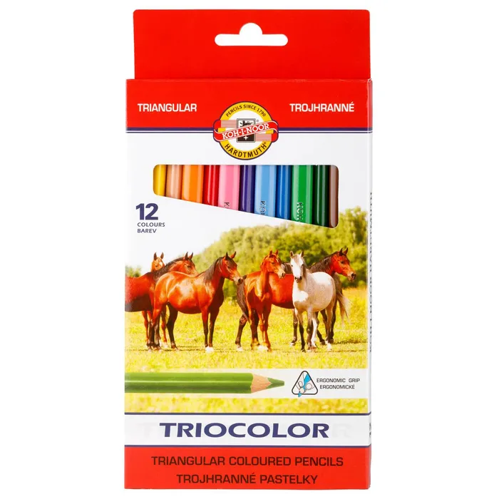 Termék főképe Pastelky 3142 trojhranné 12ks Triocolor středně silné