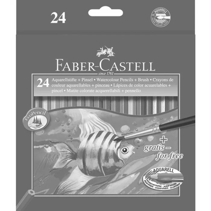 Termék főképe Pastelky Akvarelové pap.krabička 24ks + štěteček Faber Castell 114425