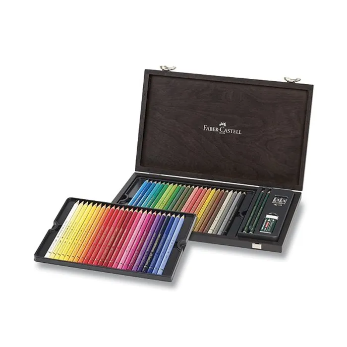 Termék főképe Pastelky Faber-Castell 110006 Polychromos dřevěná kazeta, 48 barev