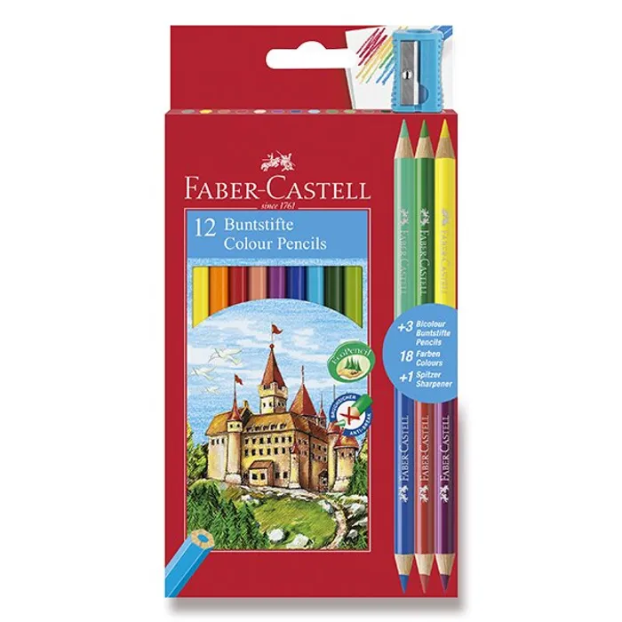 Termék főképe Pastelky Faber-Castell 110312, 12 barev + 6 barev