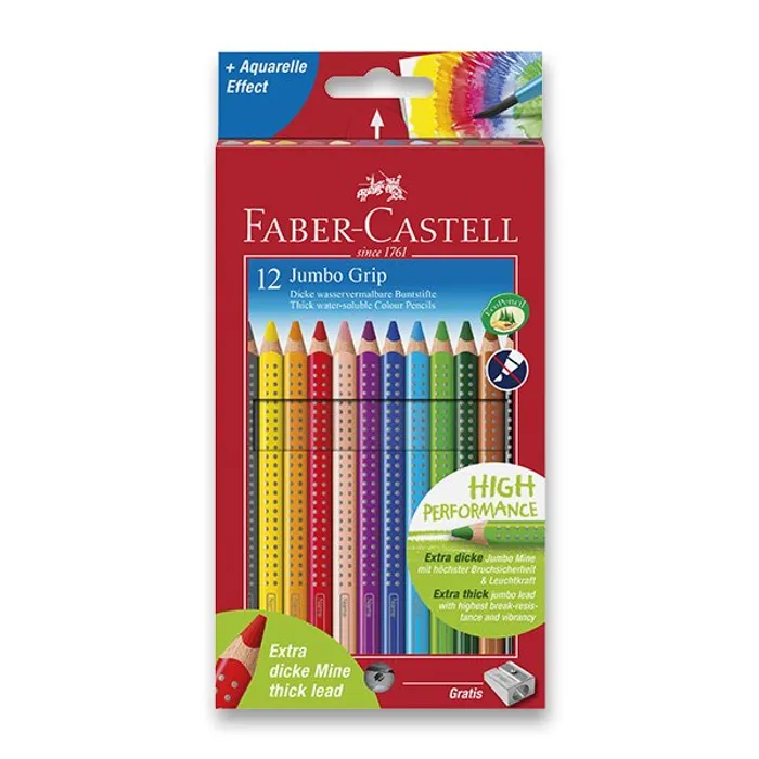 Termék főképe Pastelky Faber-Castell 110912 Colour Grip Jumbo 12 barev