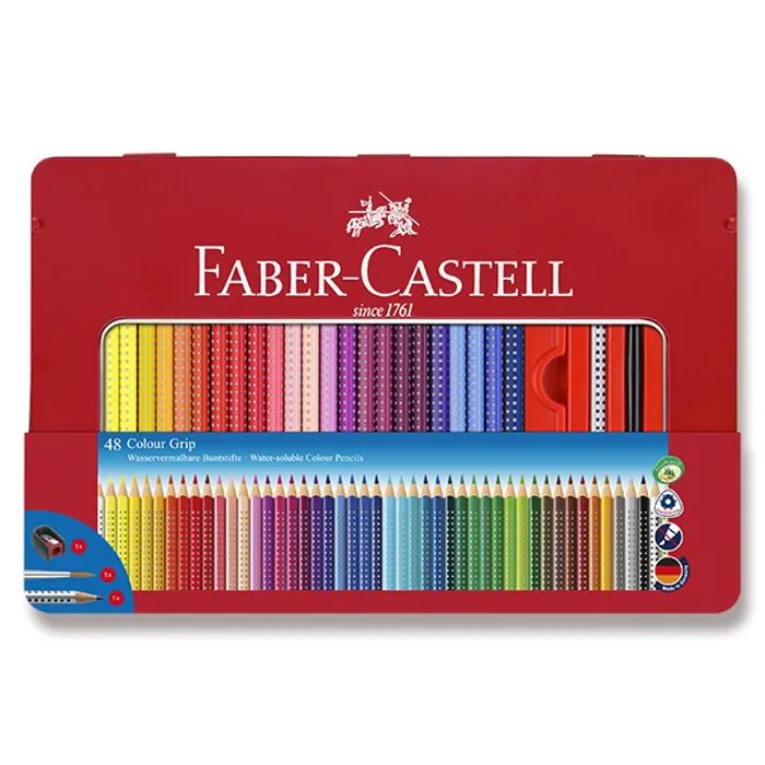 Termék főképe Pastelky Faber-Castell 112448 Grip 2001 plechová krabička, 48 barev