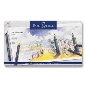 Ceruzák Faber-Castell 114736 Goldfaber bádogdoboz, 36 szín