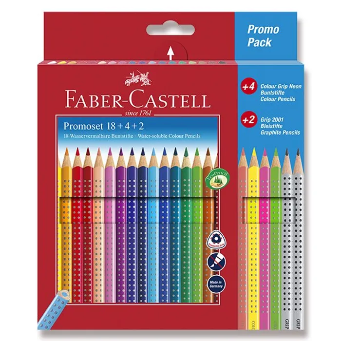 Termék főképe Pastelky Faber-Castell 201540 Grip 2001 22 barev + 2 grafitové tužky