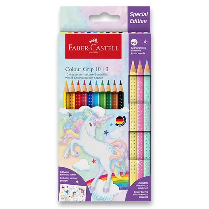 Termék főképe Pastelky Faber-Castell 201542 Colour Grip Unicorn souprava, 13 ks