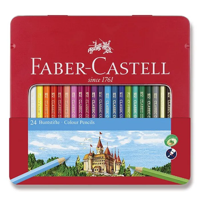 Termék főképe Pastelky Faber-Castell 24 barev plechová krabička
