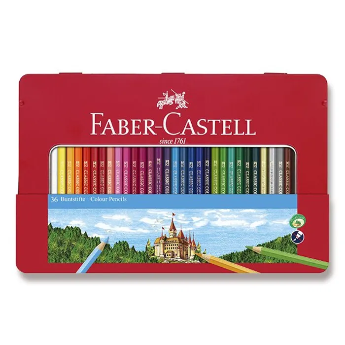 Termék főképe Pastelky Faber-Castell 36 barev, plechová krabička