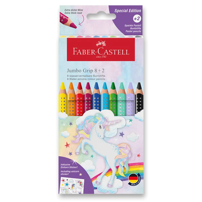 Termék főképe Pastelky Faber-Castell Colour Grip Jumbo Unicorn 10 barev