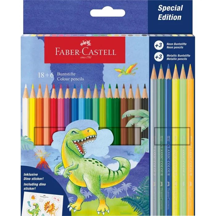 Termék főképe Pastelky Faber-Castell Dinosaurus 24 barev