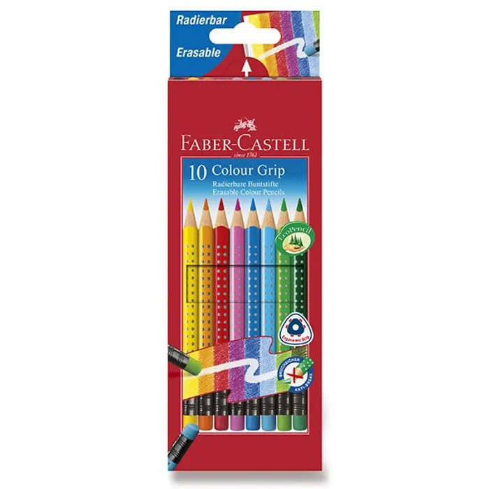 Termék főképe Pastelky Faber-Castell Grip 2001 s barevnou pryží 10 barev