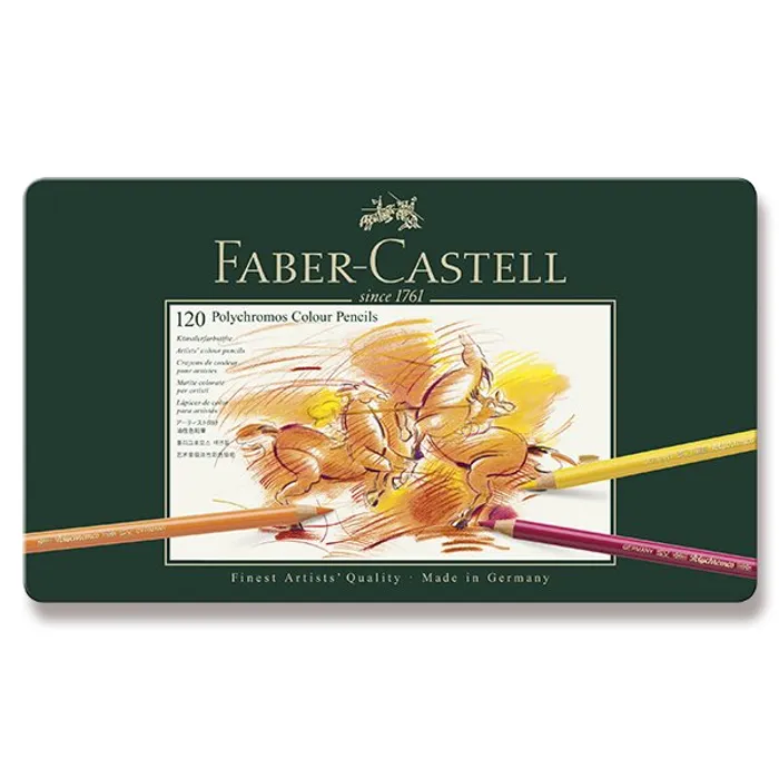 Termék főképe Pastelky Faber-Castell Polychromos plechová krabička, 120 barev