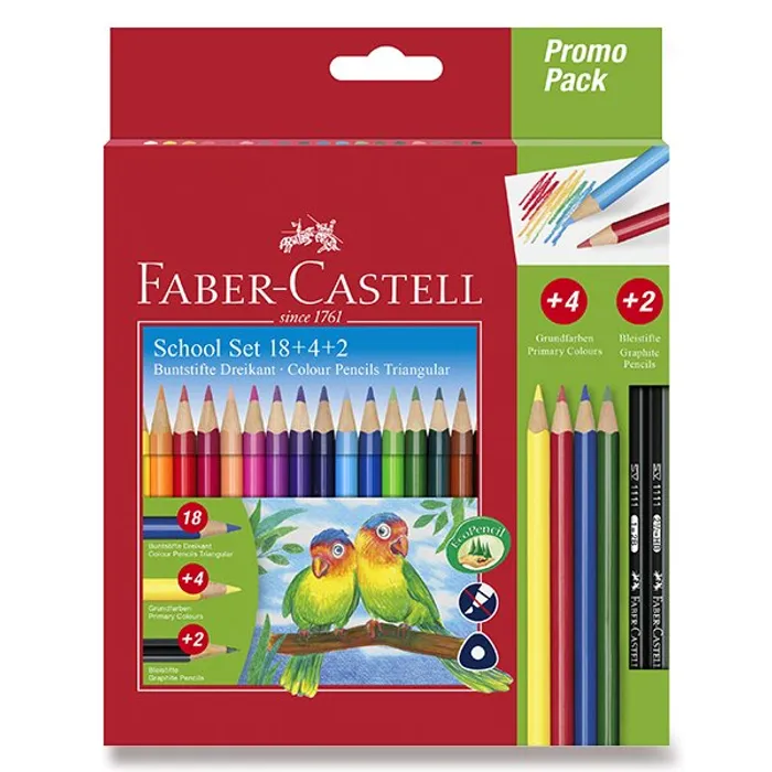 Termék főképe Pastelky Faber-Castell trojhranné 18 barev