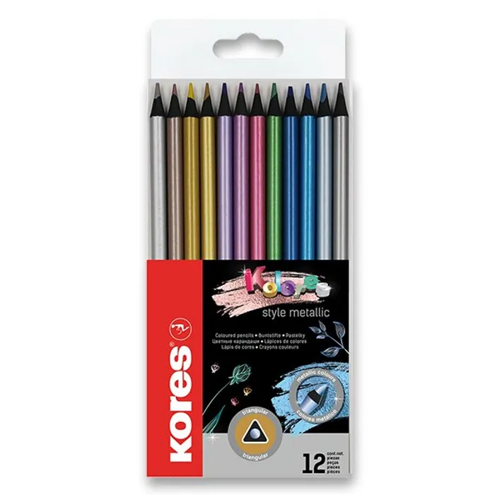 Termék főképe Pastelky Kores Kolores Metalic 12 barev