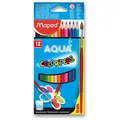 Maped Color´Peps Aqua zsírkréta, 12 szín + ecset