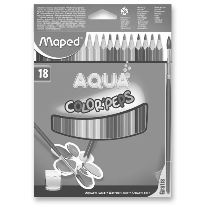Termék főképe Pastelky Maped Color´Peps Aqua, 18 barev + štětec