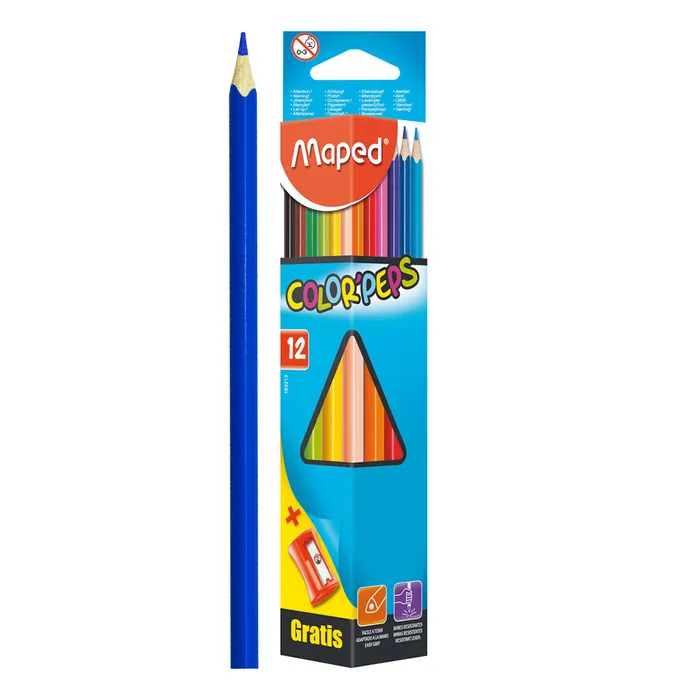 Termék főképe Pastelky Maped Color'Peps - 12 barev + ořezávátko
