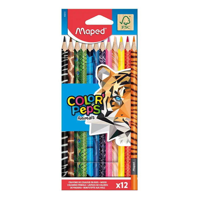 Termék főképe Pastelky Maped Color'Peps Animals - 12 barev
