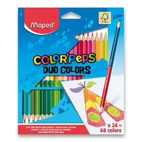 Maped Color'Peps Duo zsírkréták - kétoldalas zsírkréták, 48 szín