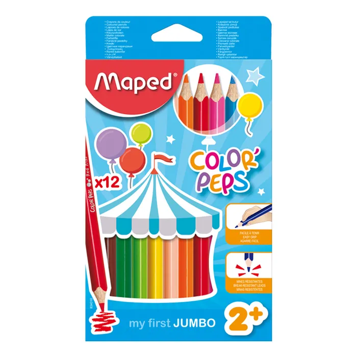 Termék főképe Pastelky Maped Color'Peps Jumbo Jumbo, 12 barev