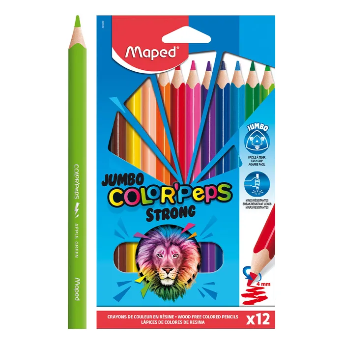 Termék főképe Pastelky Maped Color'Peps Strong Jumbo 12 barev