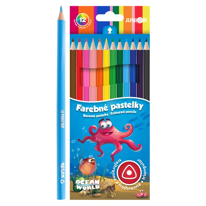 Termék főképe Pastelky Ocean World trojhranné 12ks