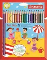 Háromszög alakú zsírkréta STABILO Trio erős - 18 db-os készlet