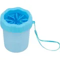 PAW CLEANER - pohár mancsok tisztításához, szilikon/műanyag, kék S-M