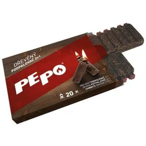 Pe-Po öngyújtó 2 az 1-ben fa 20 gyújtós